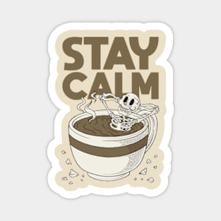 stay calm skull Magnet