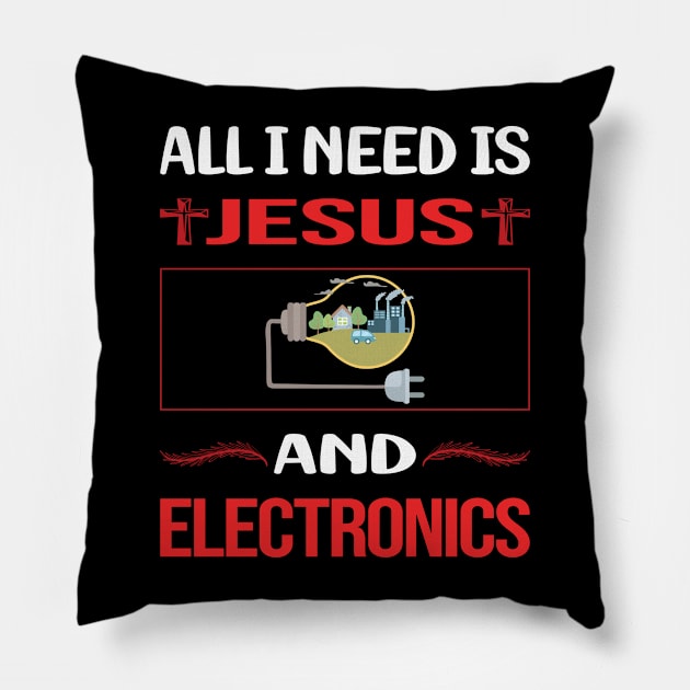 Funny Jesus Electronics Pillow by Happy Life
