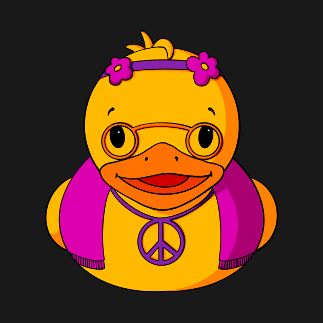 Hippie Rubber Duck by Alisha Ober Designs