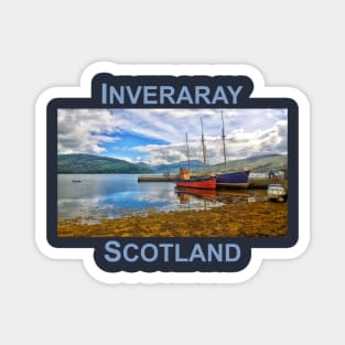 Inveraray, Scotland. Vital Spark, Scottish landscape art Magnet