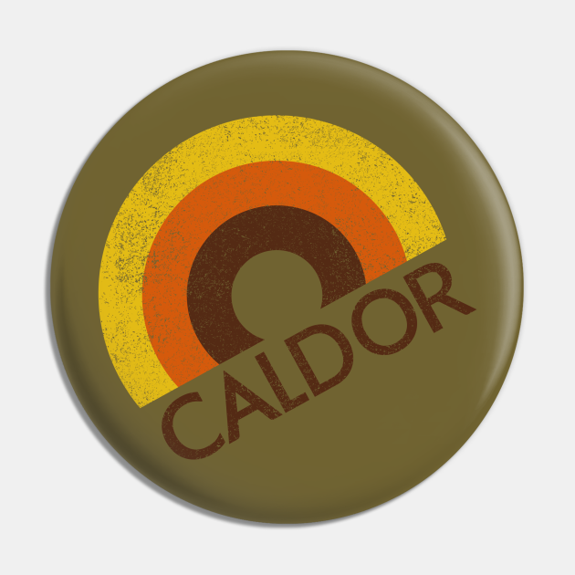 Caldor distressed 70s - Vintage Clothing Stores - Pin | TeePublic