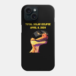 Total Solar Eclipse Grunge Dinosaur Phone Case