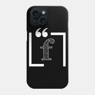 Letter F: Monogram Initial letter f Phone Case