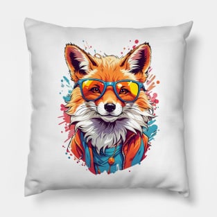 Cool Fox in Sunglasses Pillow