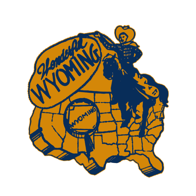 Vintage Style Wyoming Decal by zsonn