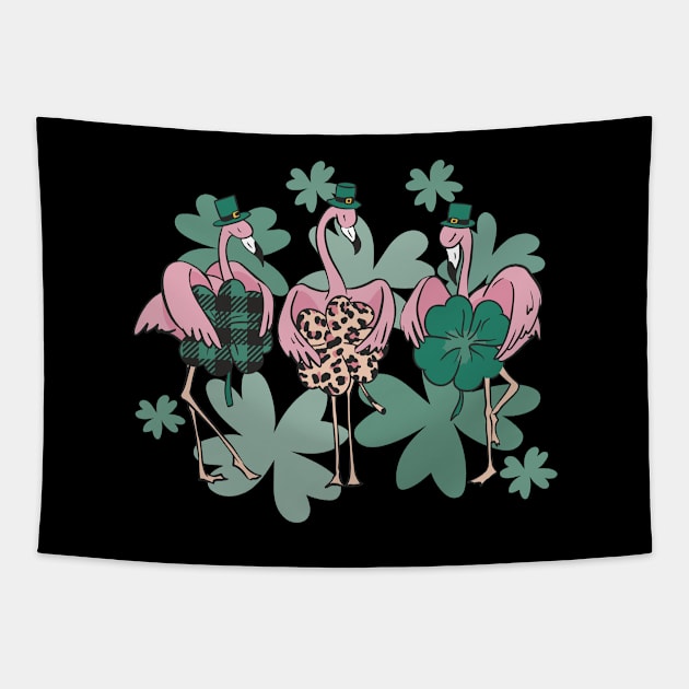 St Patrick's flamingos St Patrick's Tapestry by AntiAntiFlorian