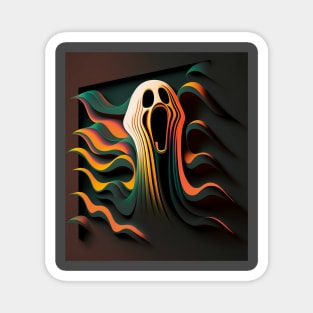 ai with me and the scream - halloween t-shirt Magnet