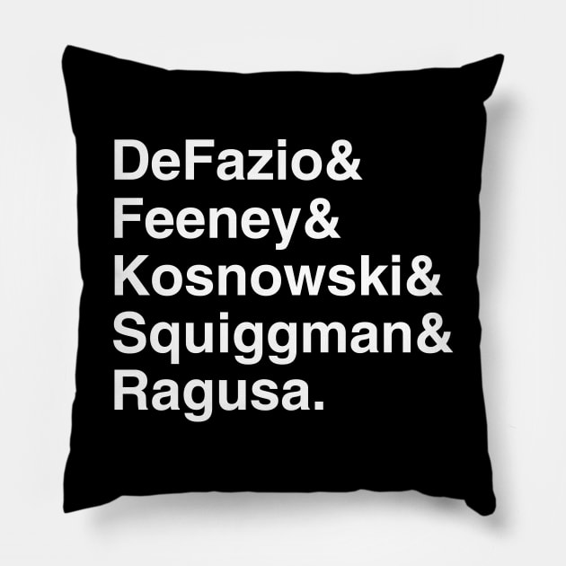 Milwaukee Sitcom List Pillow by GloopTrekker