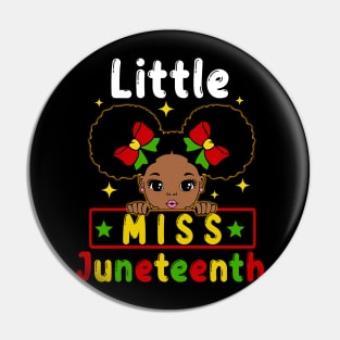 Juneteenth Celebrating 1865 Cute Black Girls Kids Toddler Pin