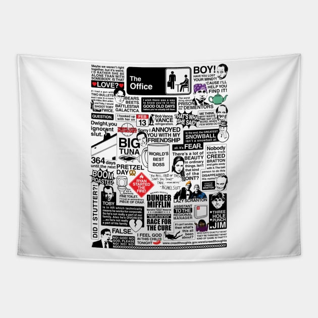 Wise Words From The Office - The Office Quotes (Variant) Tapestry by huckblade