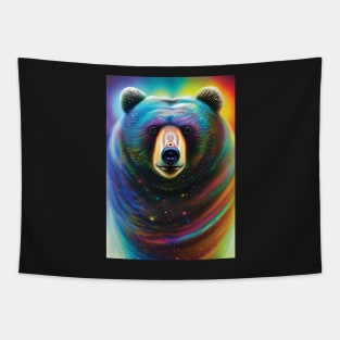 Colorful Bear Art | Cosmic Bear | Beautiful Space Artwork | Galaxy Bear | Celestial Bear Tapestry