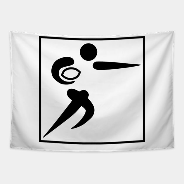 Rugby Pictogram Tapestry by Tshirt114