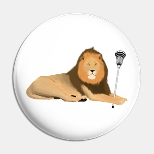 Lacrosse Lion Pin