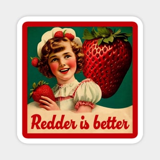 Vintage Strawberry Girl, Strawberry Lovers Magnet