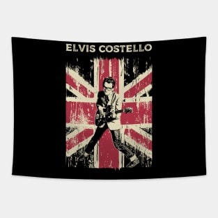 Vintage Distressed Elvis Costello Tapestry