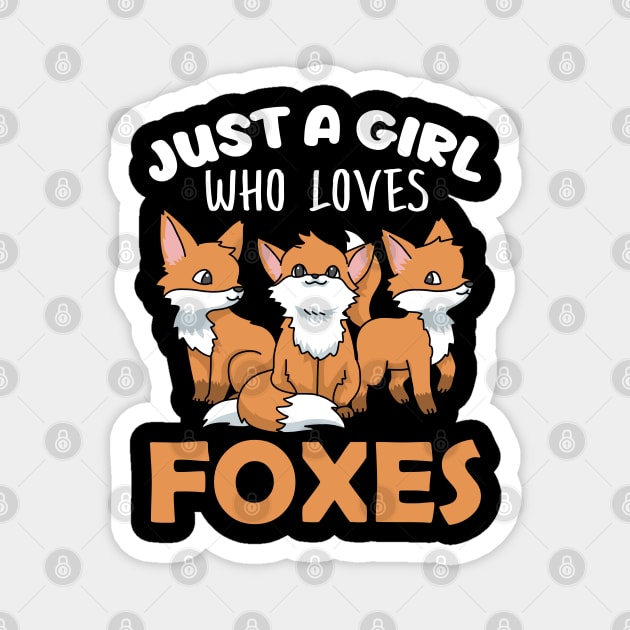 Fox Gifts Women Fox Gifts Girls Fox Lover Love Foxes Fox Magnet by PomegranatePower