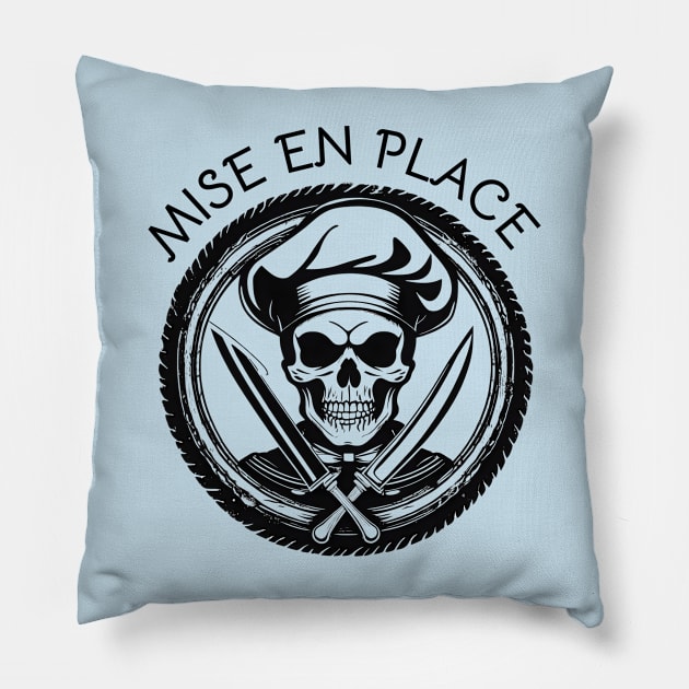 Mise en place - Chef / Cooking Pillow by Desert Owl Designs