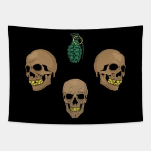 Pomegranate and skull Tapestry