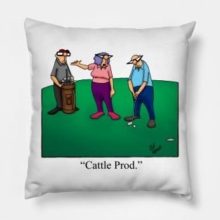 Funny Spectickles Golf Cartoon Pillow