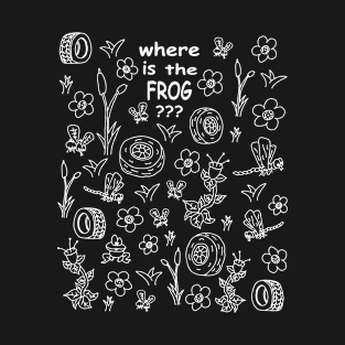 Where is the frog?, white T-Shirt