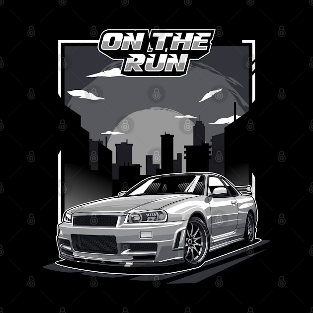 Nissan Skyline GTR R34 (On The Run) by kucingtertawa