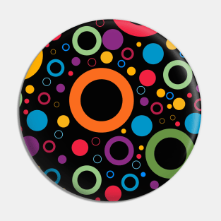 colorful circles on black background Pin