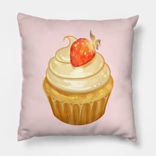 Strawberry Vanilla Cupcake Pillow