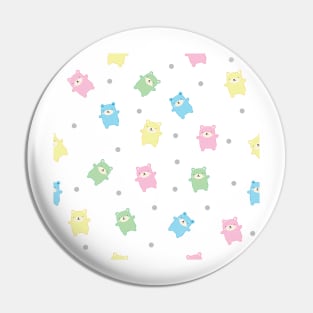 Happy colorful bears for children Pin