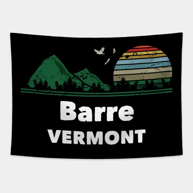 Mountain Sunset Flying Birds Outdoor Barre Vermont Tapestry by greenrepublicmerch