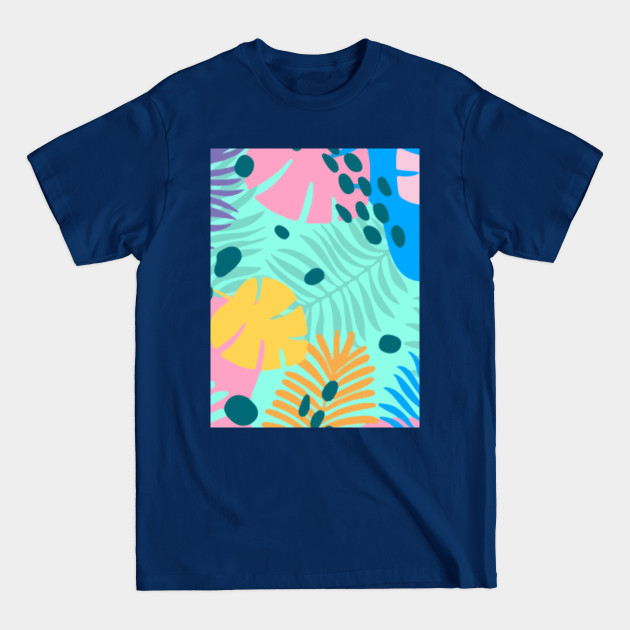 Colorful Tropical Background Zoom - Colorful - T-Shirt