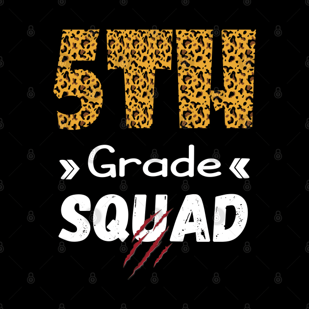 5th Grade Squad Back to School Gift for Teacher & Student Leopard Design by FabulousDesigns