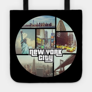 New York City NYC Vintage Sunset Tote