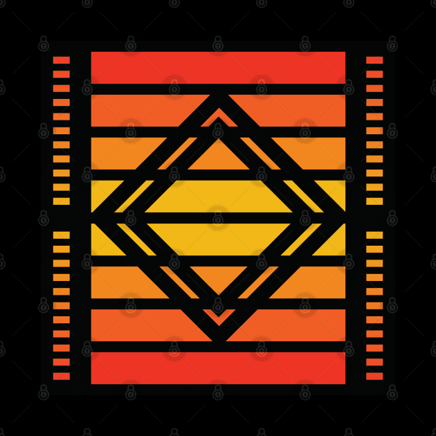 “Dimensional Square” - V.4 Orange - (Geometric Art) (Dimensions) - Doc Labs by Doc Labs