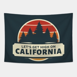 Get high on California Retro Sunset Tapestry