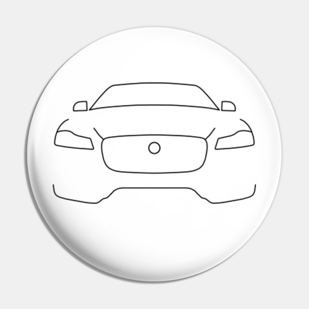 Jaguar Xf Outline Graphic Black Jaguar Pin Teepublic