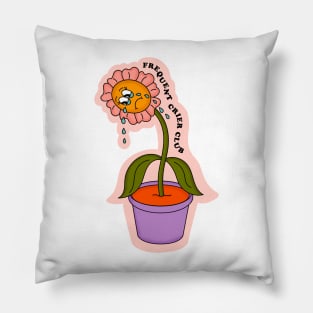 Frequent Crier Club Sad Flower Pillow