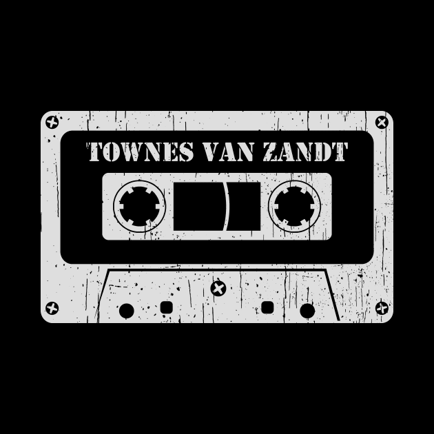 Townes Van Zandt - Vintage Cassette White by FeelgoodShirt