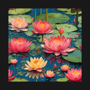 Pretty Pink Waterlilies T-Shirt