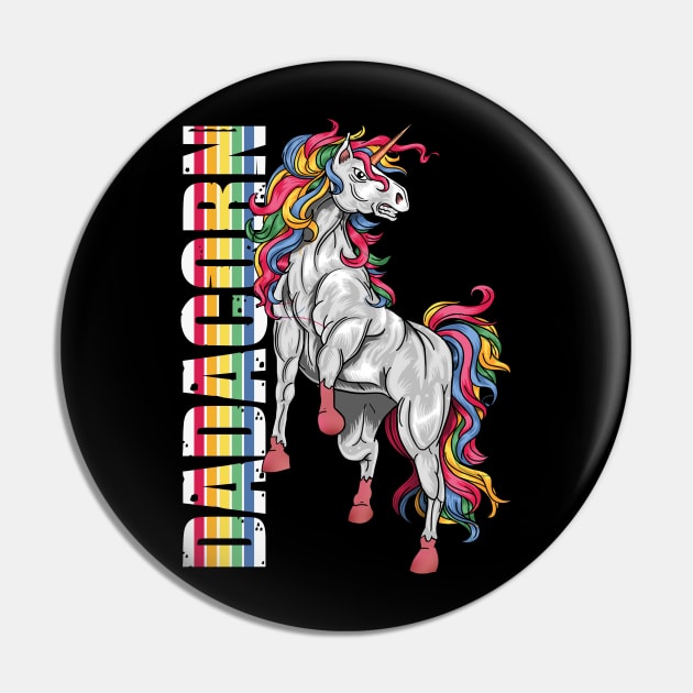 Dadacorn T Shirt Unicorn Muscle Dad - Baby Fathers Day Gift Pin by Kaileymahoney