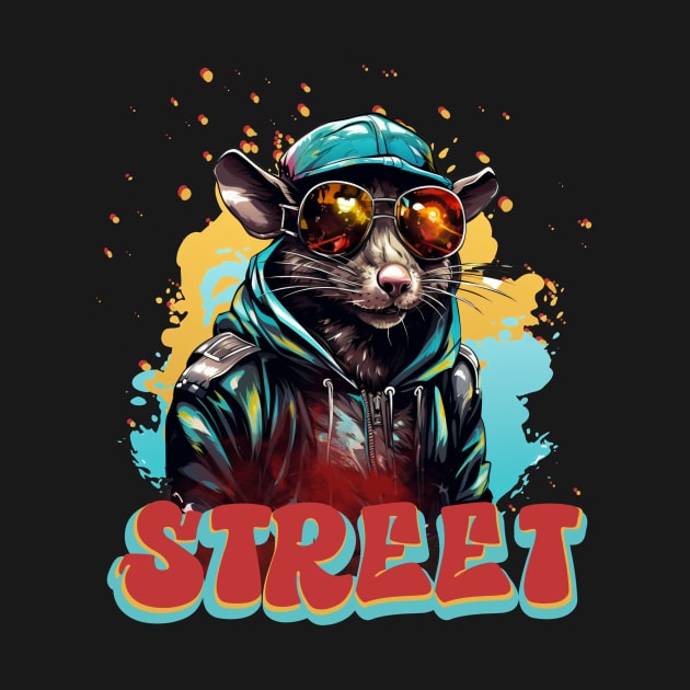 Colorful Rat Street Life by LenaArt