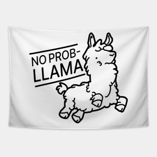 No Problem Llama on Light Colors Tapestry