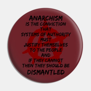 Anarchism (black text) Pin