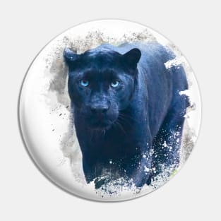 Black Panther Animal Wildlife Jungle Nature Adventure Watercolor Pin