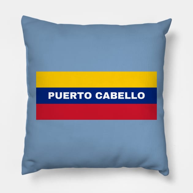 Puerto Cabello City in Venezuelan Flag Colors Pillow by aybe7elf