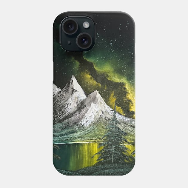 Yellow Green Milky Way Phone Case by J&S mason