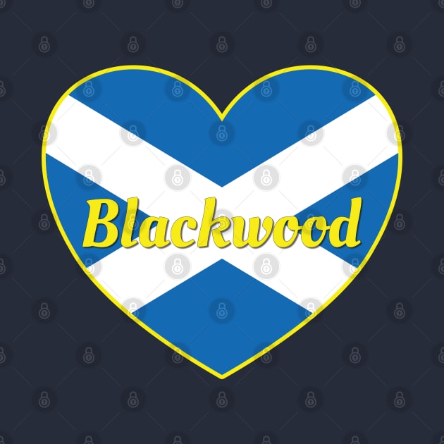 Blackwood Scotland UK Scotland Flag Heart by DPattonPD