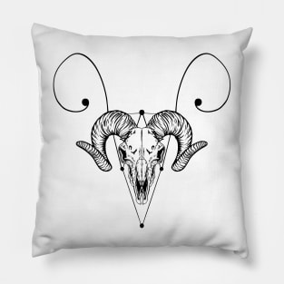 Aries Ram skull Pillow