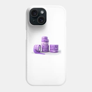 rolls of purple tape Phone Case