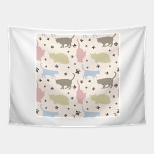 Seamless cats pattern Tapestry