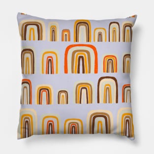 Multi Rainbows in Retro Colors Pillow